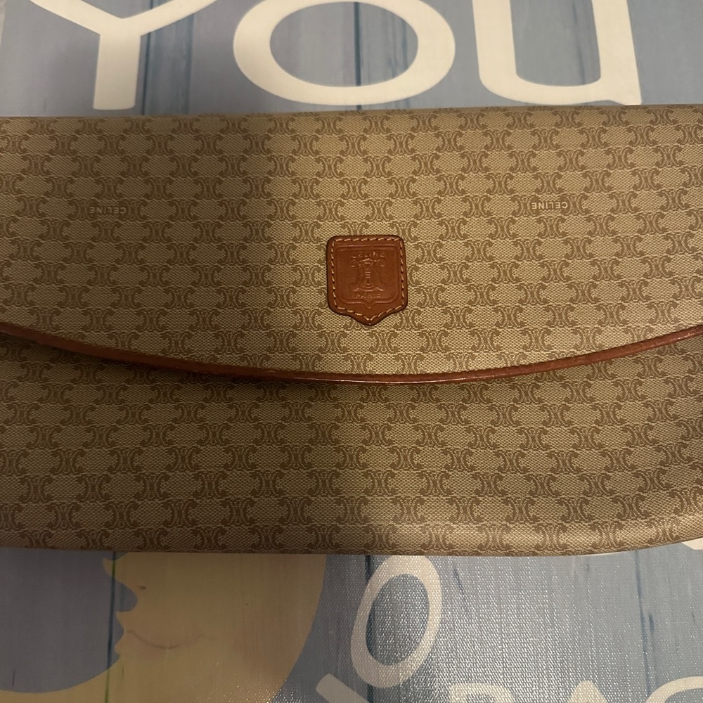 Celine Tan Monogram Clutch